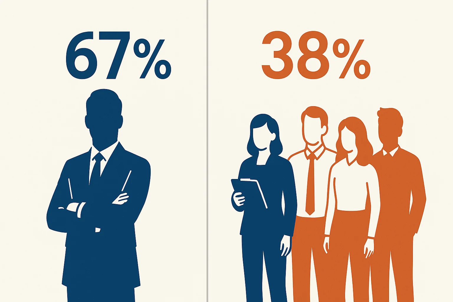 Wahrnehmungslücke in der Führung: 67% Selbsteinschätzung vs. 38% Fremdeinschätzung zeigt kritisches Führungsdefizit